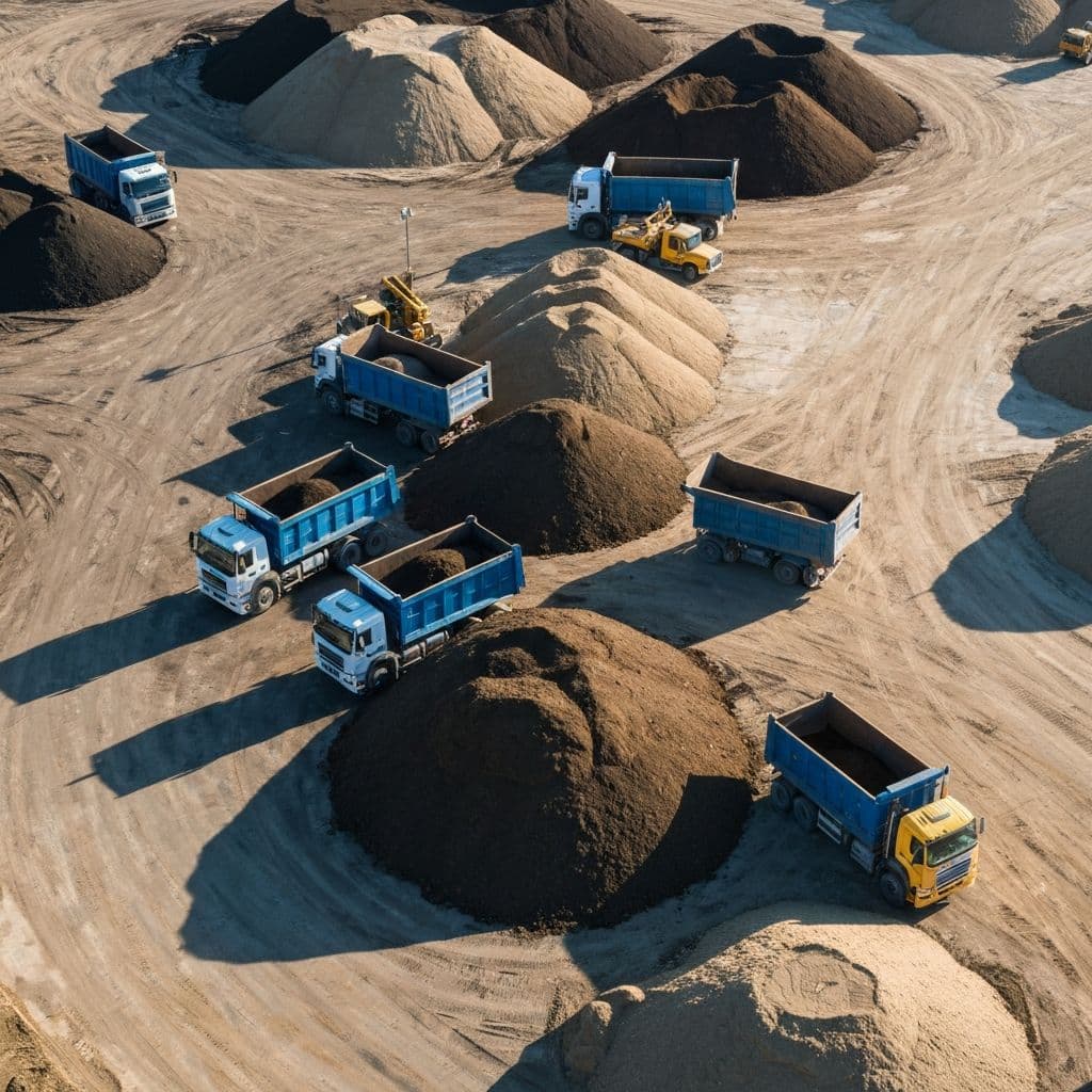 Aerial view of OC Dirt Dump facility showing the transfer station layout